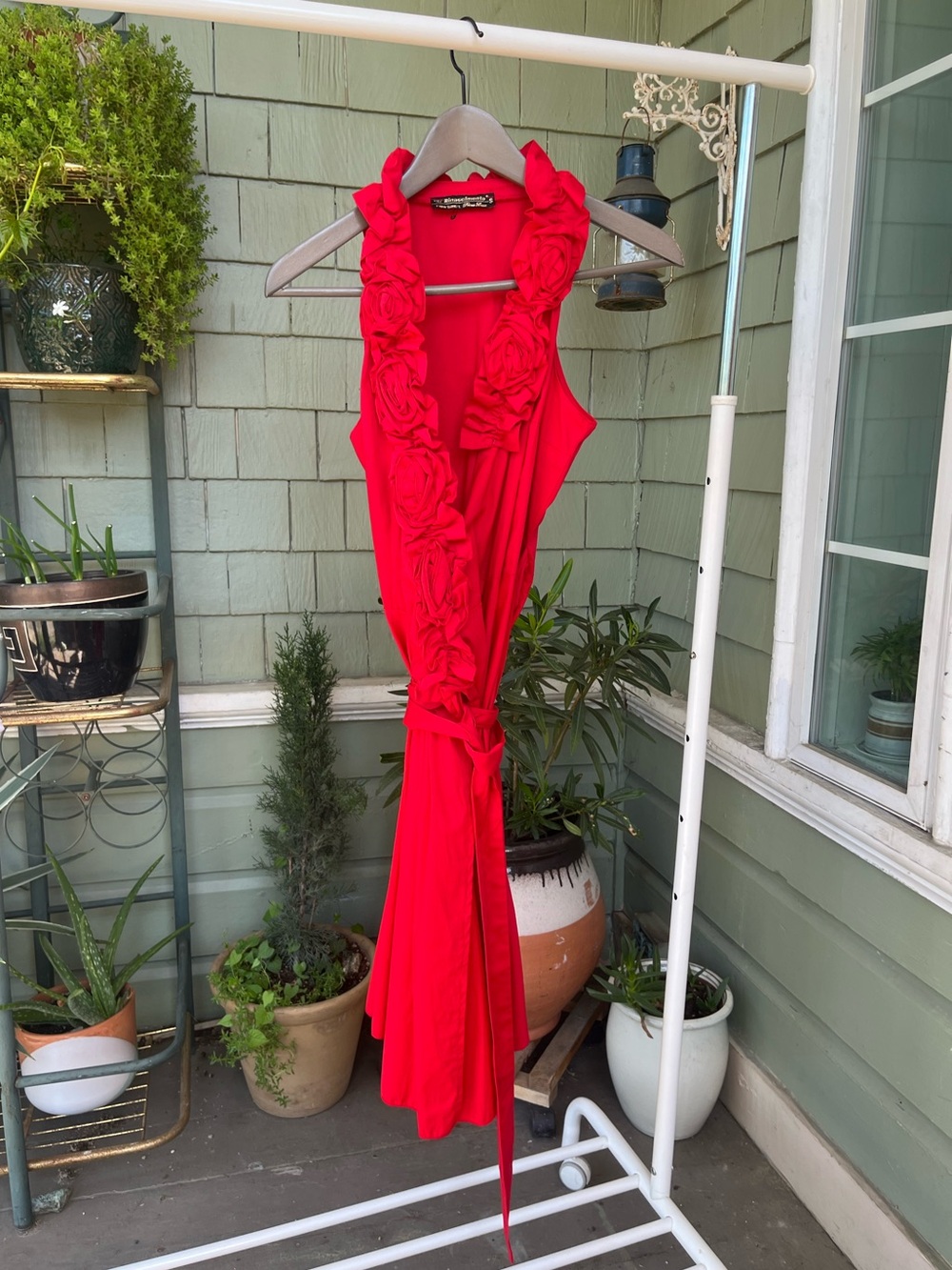 NWOT Rinascimento Prima Linea Made in Italy Red Rose Dress